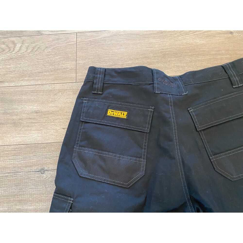 DeWalt Ripstop Work Shorts Mens 38X11 Black Cargo Logo Canvas DXWW50026 - Picture 9 of 9